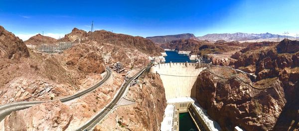 High angle view of dam