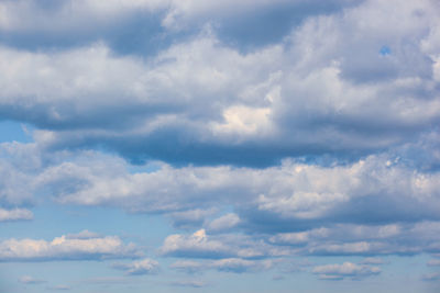 Low angle view of clouds in sky