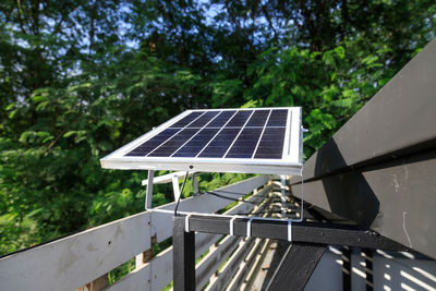 Low angle view of solar panel