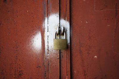 Close-up of metal door