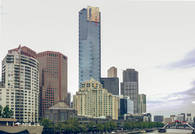 Modern buildings in city against sky