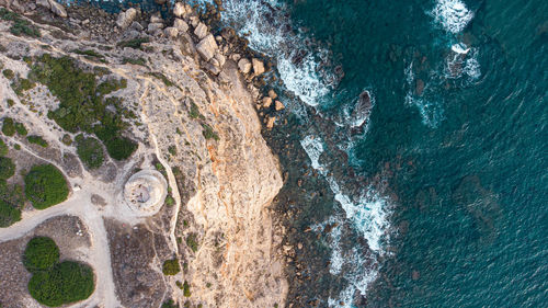 Full frame shot of rocks in sea