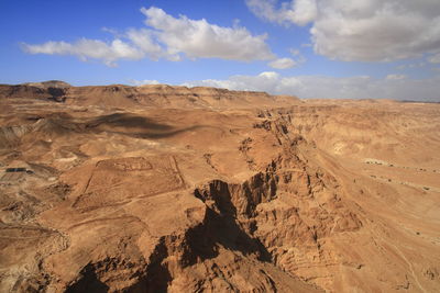 Scenic view of desert against sky