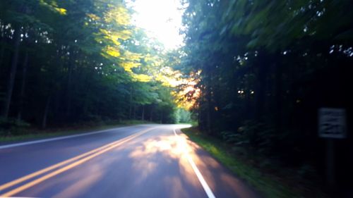 Road passing through country road