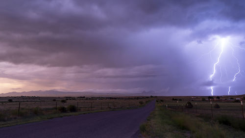 Panoramic view of storm clouds over landscape