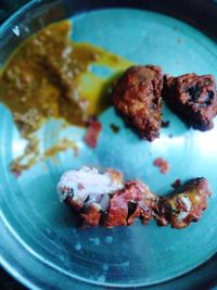 Close-up of meat in plate