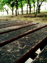 Close-up of railroad track