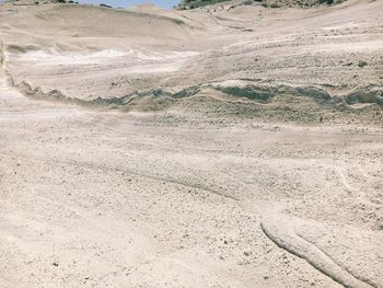 High angle view of arid landscape