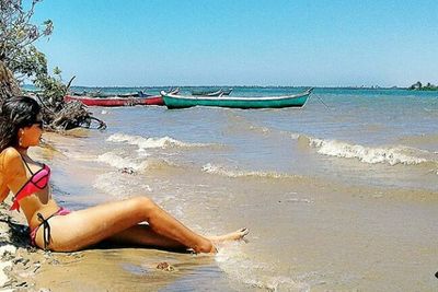 Woman on beach