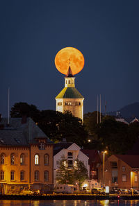 Moon at water tower