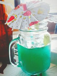 Close-up of drink on table