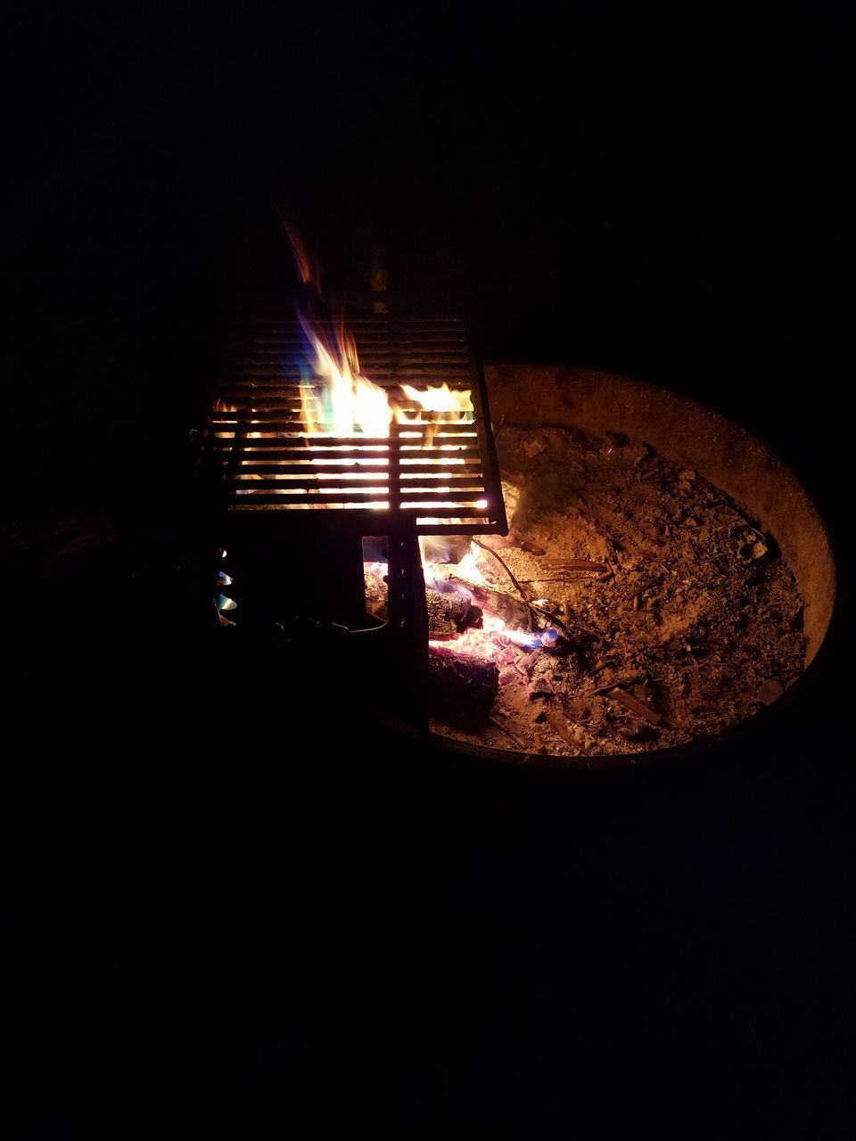 CLOSE-UP OF ILLUMINATED FIRE