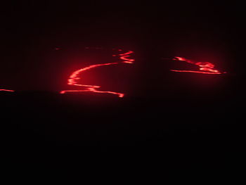 Firework display in sky at night