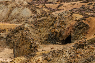 Scenic view of arid landscape