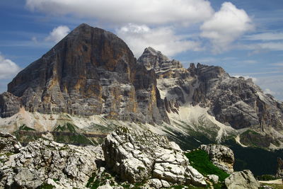 Scenic view of mountain against sky