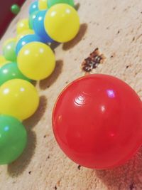 Close-up of multi colored balls
