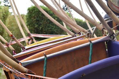 View of chain swing ride