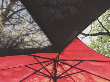 Close-up of red umbrella