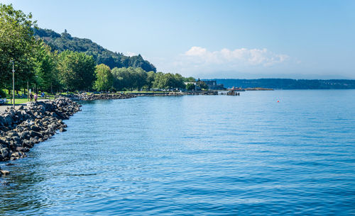 A view of the shoreline in ruston, washington.