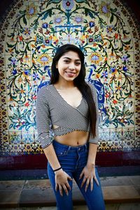 Portrait of smiling young woman