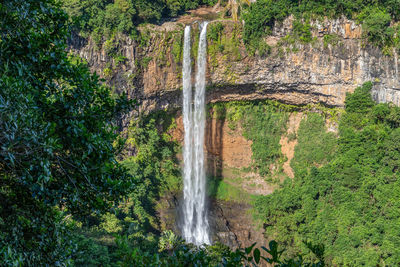 Chamarel waterfall on mauritius island, indian ocean