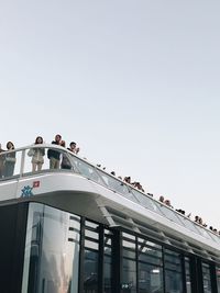 Low angle view of building against clear sky