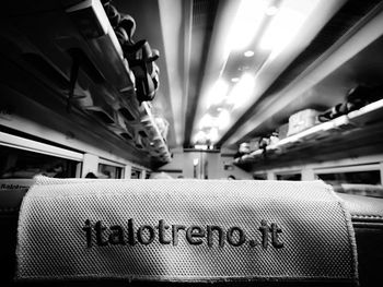 Low angle view of illuminated railroad station platform