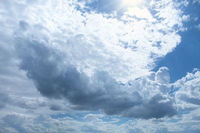 Low angle view of clouds in sky