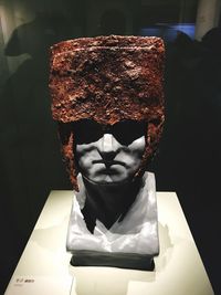 Close-up of statue in museum