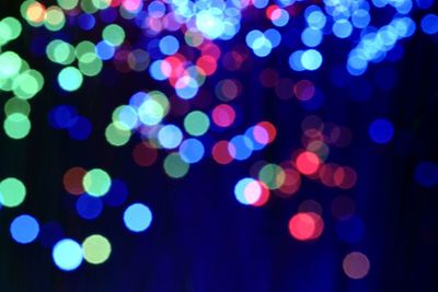 Defocused image of illuminated lights