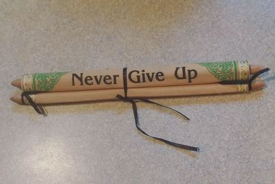 Close-up of text on wall