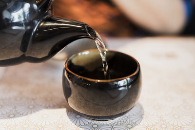 Close-up of drink on table