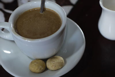 Close-up of coffee on table