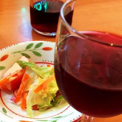 Close-up of food on table