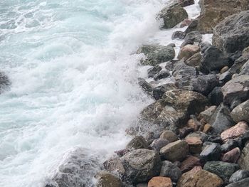 Scenic view of sea waves