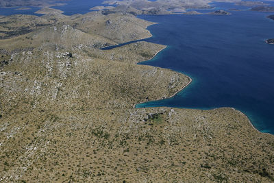 High angle view of sea shore