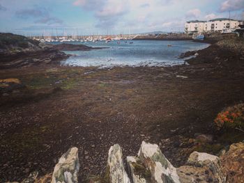 Panoramic view of beach against sky