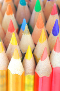 Full frame shot of multi colored pencils