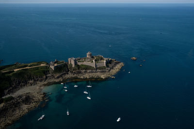 High angle view of sea