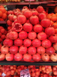 Full frame shot of fruits for sale in market