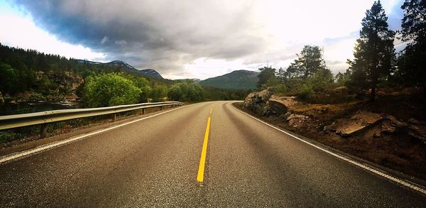 Road passing through landscape