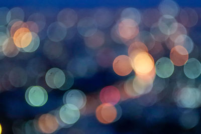 Defocused image of lights