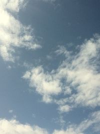 Low angle view of cloudy sky