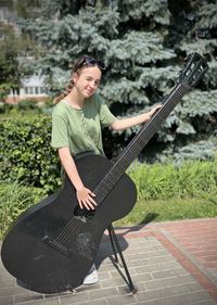 Young man playing guitar