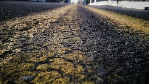 Surface level of road