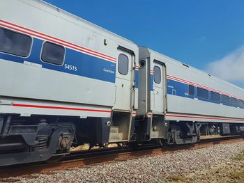 Train on railroad station platform