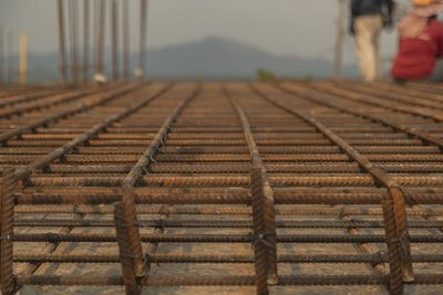 Close-up of railroad track