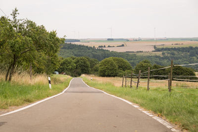 Empty road in country side