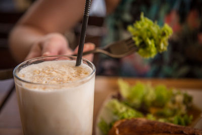 Close-up of glass of coffee