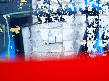 Full frame shot of graffiti on wall